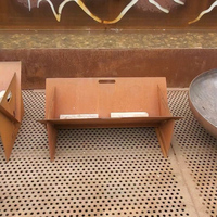 Brasero pliable portable d'extérieur en acier corten de 16,5 pouces avec grille en acier pour le camping en plein air