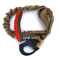 Longueur 55cm élastique élastique corde de sécurité River Runner tactique fronde libération rapide taille rapide accrocher boucle longes Paracord
