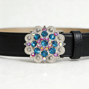 Conchos <span class=keywords><strong>de</strong></span> Aleación <span class=keywords><strong>de</strong></span> Zinc Coloridos al por Mayor, con Pedrería, Estilo Occidental, 38 mm, Ecológicos, con Tornillo, para Cinturones <span class=keywords><strong>de</strong></span> <span class=keywords><strong>Cuero</strong></span> y Accesorios <span class=keywords><strong>de</strong></span> Montura - Product Image 1