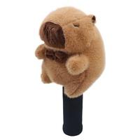 Housse de tête de club de golf en peluche et tricotée motif Capybara pour No. 3 & No. Conception de protection 5 Woods