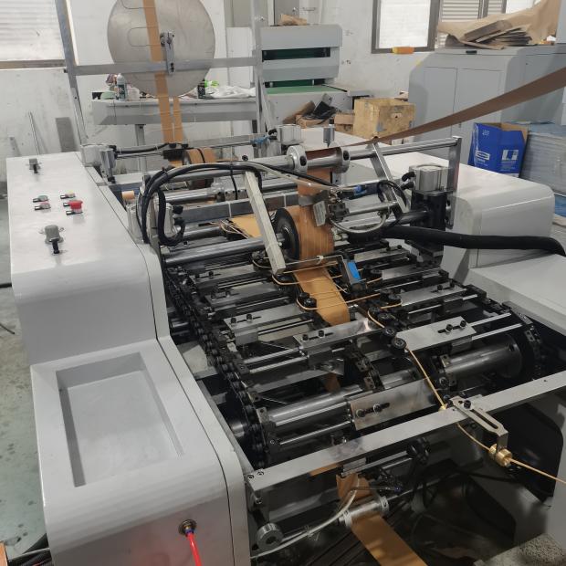 PRY-350T / 450T Fully Automatic Square Bottom Paper Bag Making Machine With Handle