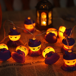 Multi Style Halloween <b>Decorative</b> <b>Light</b> String with Skull, Moon, Blood, Tears, Face Design, LED Pumpkin <b>Light</b> String Wholesale - Product Image 1