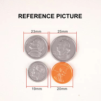 Fabricant professionnel en vrac argent or Euro Nickels jetons pièces de monnaie en plastique US Dollar 19-35mm petites pièces