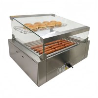 Machine à griller les saucisses 220V, machine à hot-dogs électrique, machine à griller à 11 rouleaux avec chauffe-pains, barbecue pour le camping