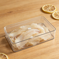 Boîtes rectangulaires plates en plastique transparent de qualité alimentaire, épaisses, réutilisables, pour divers aliments, pain, gâteaux, vente en gros