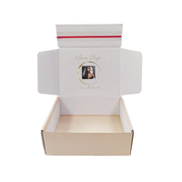 Boîte d'expédition personnalisable pour avion, 50 pièces, avec doublure en éponge, fermeture à glissière, bande de déchirement, pochette postale en papier, pelliculage mat
