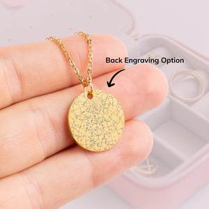 Vente en gros Pendentif étoile du <span class=keywords><strong>ciel</strong></span> nocturne Collier carte personnalisé Collier en acier inoxydable plaqué or 18 ct Cadeau d'anniversaire et de Noël - Product Image 4