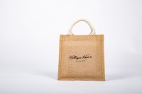 Sac fourre-tout en toile de jute naturelle personnalisé 2026 avec poignée en corde et fermeture éclair, motif lettres, idéal pour mariage
