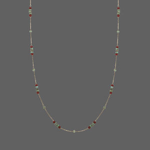 Elegante estilo bohemio collar de acero inoxidable delicado patrón de bola con cuentas diseño de capas garra ajuste incrustaciones para aniversario - Product Image 6