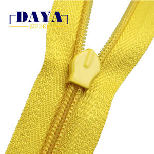 Fermeture éclair en nylon à extrémité ouverte personnalisable, ruban invisible <span class=keywords><strong>original</strong></span>, pied de fermeture éclair invisible pour pantalon <span class=keywords><strong>homme</strong></span>, chaîne longue, fermeture éclair en nylon jaune - Product Image 4