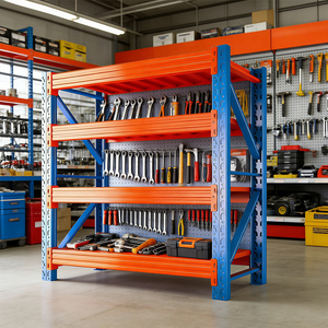 Medium Duty Metal <b>Storage</b> Rack with Warehouse & Mezzanine Design Corrosion Protection for Tools & Equipment - Product Image 2