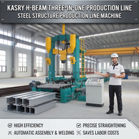 Mesin Pengelasan dan Pelurusan H Beam 3 in 1 KASRY untuk Fabrikasi Struktur Baja, Lini Produksi H Beam Otomatis