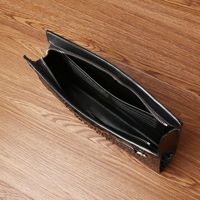 Nouvelle Pochette Homme Grande Capacité en Simili Cuir Grain Os de Crocodile, Sac à Main d'Affaires, Trousse de Toilette, Vente en Gros