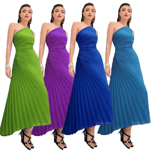 Rc3128 Vêtements pour femmes Offre Spéciale Nouvelle jupe asymétrique plissée à épaules inclinées - Product Image 1