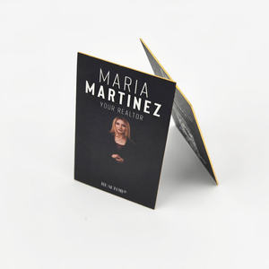 Tarjetas de Visita Personalizables de Lujo con Lámina Dorada, Borde Dorado, Estampado en Relieve, Papel Recubierto de 300g, Tamaño 15x10cm, para Regalo Personal, Uso Gratuito - Product Image 2