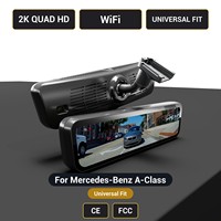 Caméra de tableau de bord pour rétroviseur de voiture Mercedes-Benz Classe A H-X, streaming 2K, 9,2 pouces, WiFi, compatible universel
