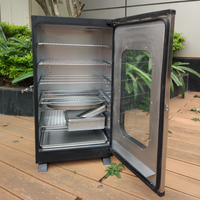 Fumoir électrique vertical intérieur et extérieur en acier inoxydable de 30 "avec gril de fenêtres Grill électrique vertical Bbq Barbecue Fumeur