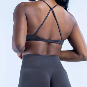 Sujetador deportivo HP-YY003 sin costuras con espalda cruzada y cuello en U de secado rápido para mujer, sujetador de yoga suave como la mantequilla - Product Image 6