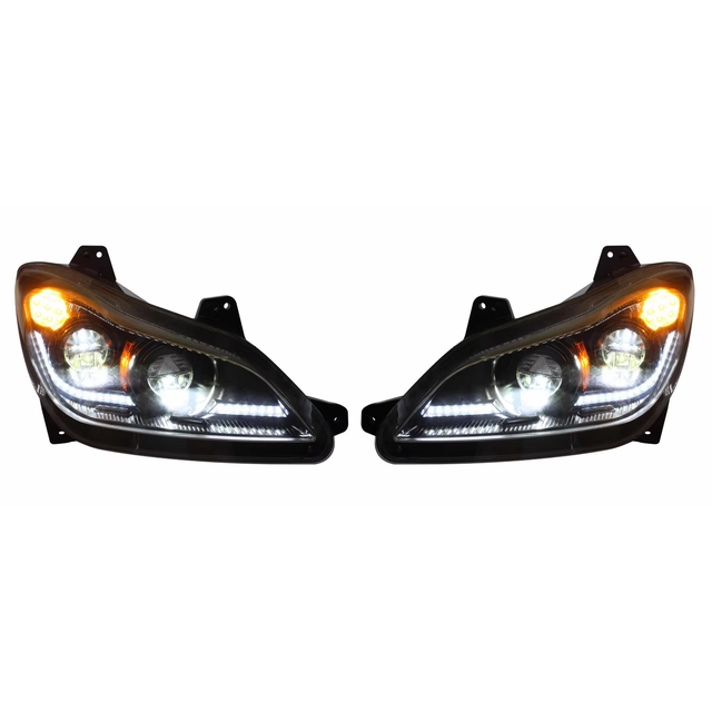 Reliable DOT/SEA Approved 6 - 24V LED Headlights - Chrome,Perfect for Kenworth T680 2021,High Quality and Long-lasting