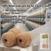 FEATHER 100% Nylon 6 Nerzgarn 2,6cm 5,2cm Fuchsfell-Stil Tierhaar Weiche Farbige Strickware OEM ODM NSF Hersteller CN ZHE Gestrickt