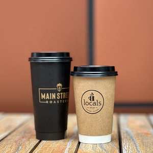 Al pacchetto di <span class=keywords><strong>caffè</strong></span> da asporto tazze di carta doppia parete a parete <span class=keywords><strong>singola</strong></span> Logo personalizzato 12 oz16oz tazza di <span class=keywords><strong>caffè</strong></span> riciclabile con coperchio per la caffetteria - Product Image 3