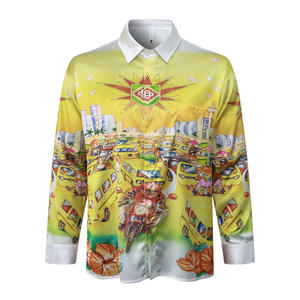 <span class=keywords><strong>Camicia</strong></span> da <span class=keywords><strong>uomo</strong></span> con maniche lunghe da <span class=keywords><strong>uomo</strong></span> <span class=keywords><strong>camicia</strong></span> hawaiana da <span class=keywords><strong>uomo</strong></span> in seta viscosa con stampa Casual da spiaggia - Product Image 2