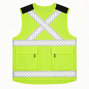 Veste de sécurité réfléchissante fluorescente de haute qualité S-3XL, vêtements de chantier réfléchissants, gilet réfléchissant avec signalisation directionnelle et LOGO personnalisé - Product Image 1