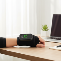 YIJIAN Masseur de mains chauffant intelligent avec puce de contrôle, conception à bande adhésive 360 Fit, anti-brûlure, 5 températures et minuterie automatique