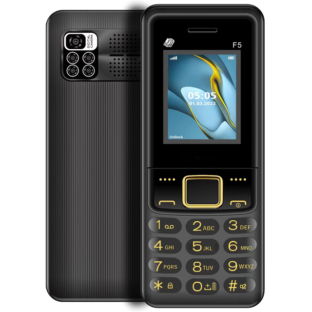 F5 Cheap Elderly Button Phones 3 Sim Card 1.77inch Screen Bar Mobile Buttons Phone