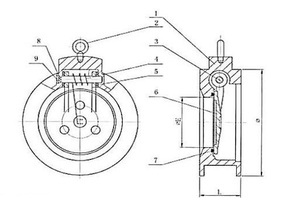 SS304 Thép Không Gỉ 316 Wafer Loại Cánh Cửa Duy Nhất Đu Kiểm Tra Van - Product Image 5