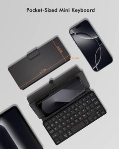 Di động kép thiết bị bàn phím không dây Mini Bàn phím mỏng đứng chủ cho Android iOS cho <span class=keywords><strong>Windows</strong></span> cho Samsung cho Galaxy Z gấp - Product Image 6