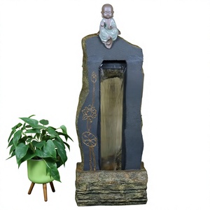 Fuente de Agua Artificial de Resina Estilo Neoclásico Sea Day Star, Decoración de Piso con <span class=keywords><strong>Cascada</strong></span>, Feng Shui para Atraer la Riqueza - Product Image 1