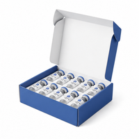 Cajas de Embalaje Personalizadas para Péptidos con Inserto, Caja de Cartón Rígido con Tapa Abatible para Botellas de Péptidos