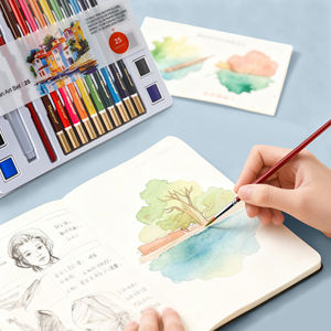 Set <span class=keywords><strong>de</strong></span> Acuarelas Macaron, Acuarelas Sólidas, Bloc <span class=keywords><strong>de</strong></span> Acuarelas A5, Lápices <span class=keywords><strong>de</strong></span> <span class=keywords><strong>Colores</strong></span> <span class=keywords><strong>de</strong></span> Alta Calidad con Pincel <span class=keywords><strong>de</strong></span> Agua - Product Image 6