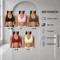 Soutien-gorge de sport respirant pour femme, col en V, dos ouvert, haute élasticité, séchage rapide, nouvelle collection, vêtements d'entraînement fitness