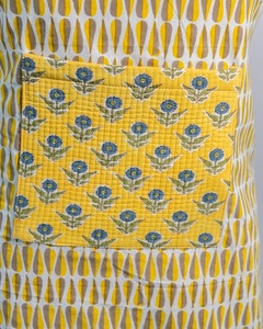 Yellow Indian Style Cotton Baking Set with <b>Apron</b> Gloves and Pot Holder <b>Kitchen</b> <b>Apron</b> Adjustable Custom for Wholesale Price - Product Image 2