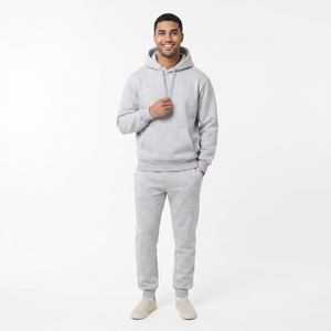 Conjunto Deportivo Unisex 2 en 1 con Efecto Desgastado, Sudadera con Capucha y Pantalones Jogger Personalizados, 100% Algodón, Traje Deportivo de Invierno - Product Image 1
