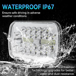 Faros LED de 5x7 pulgadas, 12V, 60W, 6000 lm, con 3 flechas DRL, color blanco Wrangler, impermeables, luces antiniebla para coches, camiones y vehículos todoterreno - Product Image 4