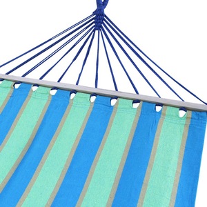 Soporte de Hamaca de Bambú Antivuelco con Cuerda de Algodón y Lona, Red de Hamaca Doble, Multicolor, para Adultos - Product Image 6