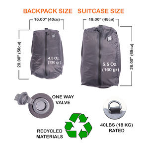 Sacs de compression réutilisables pour valises de voyage Sacs à dos pour économiser de l'espace pour le voyage Ensemble pompe à <span class=keywords><strong>air</strong></span> Sacs sous vide pour le voyage - Product Image 2