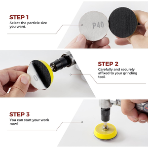 SATC <span class=keywords><strong>2</strong></span> inç cırt cırt zımpara diskleri No-Hole zımpara 40-3000 # zımpara zımparalama için Grit Orbital zımpara makinesi pedleri matkap - Product Image 5