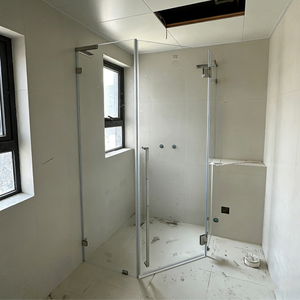 Mampara <span class=keywords><strong>de</strong></span> <span class=keywords><strong>Ducha</strong></span> <span class=keywords><strong>de</strong></span> Vidrio Templado <span class=keywords><strong>de</strong></span> 8 mm, Tamaño Personalizado, con Puerta <span class=keywords><strong>de</strong></span> <span class=keywords><strong>Ducha</strong></span> con Bisagras y Herrajes <span class=keywords><strong>de</strong></span> Acero Inoxidable - Product Image 3