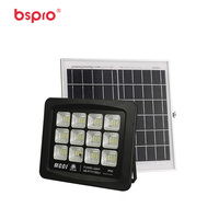 Projecteurs solaires LED étanches IP65 pour extérieur, nouvelle conception Bspro, matériau ABS résistant au vent, 100W, avec télécommande