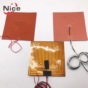 Flexibele Siliconen Rubber Heater Verwarming Pad/Plaat/Bed/Deken/Element Met Back Lijm