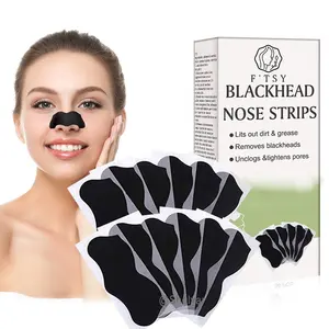 Private Label Charcoal Deep Cleansing Remove Blackhead & Aged Cutin Peel Off Black Nose Strips with box packaging