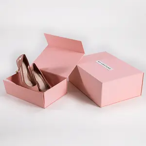 厂家批发定制硬纸板帽盒高跟鞋包装服装礼品纸盒带丝带手柄