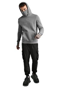 Высококачественные однотонные мужские толстовки <span class=keywords><strong>Ninja</strong></span> с капюшоном в маске, новый дизайн на заказ - Product Image 4