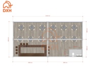 Maison conteneur modulaire préfabriquée DXH sur mesure, démontable, pour hôtels, cabanes de plage, bars, cafés, chambres et salons