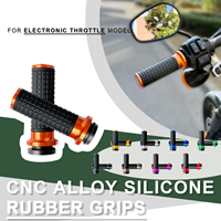 Poignées de guidon en caoutchouc silicone style Club de Moto Performance Bagger MX avec accélérateur numérique CNC en alliage HD