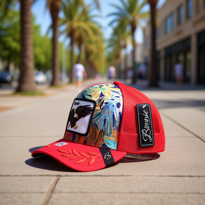 Cappello Trucker Bonnie a 6 Pannelli, Traspirante, Impermeabile, con Ricamo sul Pannello Frontale, Unisex, per Adulti, Stile Streetwear Primavera-Estate - Product Image 2